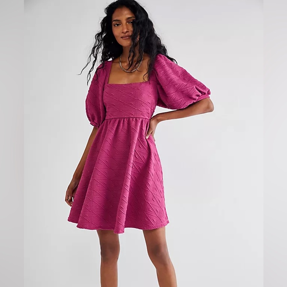 Free People Violet Mini Dress in Plum Lily